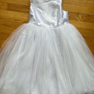 David's Bridal Ivory Satin Gown